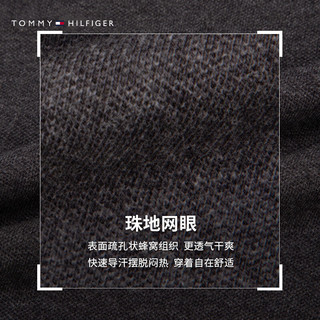 TOMMY HILFIGER 珠地网眼修身 POLO衫 石墨深灰 L