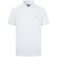 Tommy Hilfiger【轻柔感】夏男珠地网眼商务纯色修身短袖T恤翻领POLO M (：135-150斤) 【纯色修身】云沐白色YAF