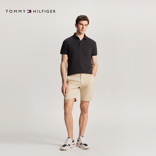 TOMMY HILFIGER 珠地网眼修身 POLO衫 石墨深灰 L