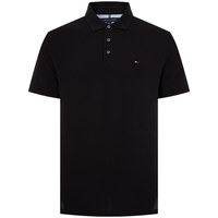 Tommy Hilfiger【轻柔感】夏男珠地网眼商务纯色修身短袖T恤翻领POLO XS (：100-120斤) 【纯色修身】曜岩黑色BEI
