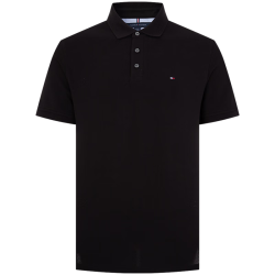TOMMY HILFIGER 26春夏男装珠地棉商务休闲短袖T恤POLO 曜岩黑色 M