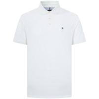 Tommy Hilfiger【轻柔感】夏男珠地网眼商务纯色修身短袖T恤翻领POLO XS (：100-120斤) 【纯色修身】云沐白色YAF