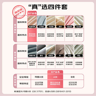 无印良品A类100%纯棉四件套床上用品全棉床单被套200*230cm1.5/1.8米床