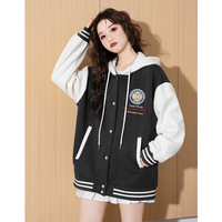 唐狮春秋棒球服女外套设计感潮流穿搭连帽休闲女士上衣约会tu