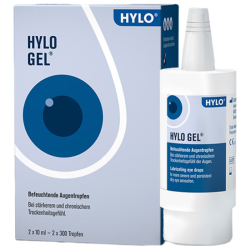 海露 德国海露HYLO GEL 0.2%海露玻璃酸钠滴眼液近视手术人工泪液不含防腐剂眼药水 适用于中重度干眼双支装10mlx2