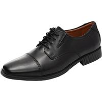 Clarks其乐泰顿系列男士布洛克商务正装德比鞋舒适款皮鞋男 黑色261103508 Tilden Plain 42.5