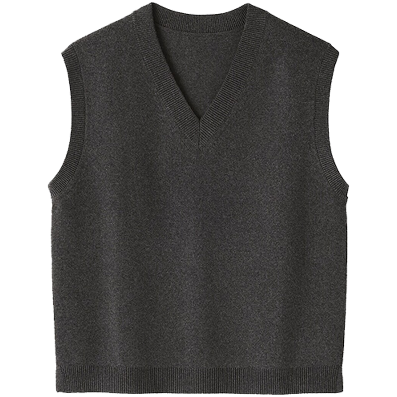 無印良品 MUJI（無印良品 ）女式 针织 V领 背心 马甲 针织衫 25年春季  BA1Q2A5S   （165/88A）