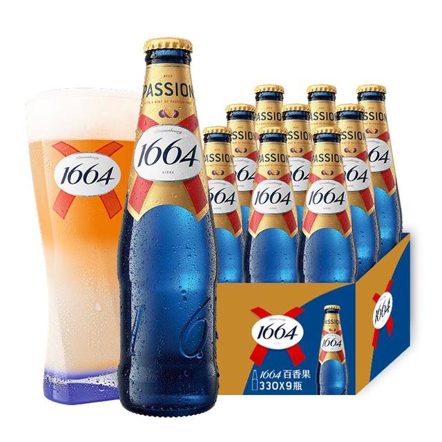 1664凯旋 百香果味啤酒 330ml*9瓶