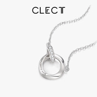 CLECT 珂里情侣项链女款 莫比乌斯环合金锁骨链