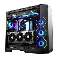 微星白刃PLUS 机箱支持E-ATX主板3个360冷排位/ATX背插/270°无立柱海景房/16cm风扇位/前置Type-C 【背插海景房】M100L PZ 黑刃