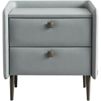 顾家家居（KUKA） 顾家家居 床头柜 现代简约双抽高脚储物柜收纳柜卧室家具PT7820 花青蓝 478*426*480（mm）