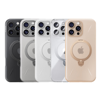 图拉斯 TORRAS支点壳QPro 适用苹果16pro手机壳iphone16pro旋转支架透明磨砂磁吸 磨砂黑