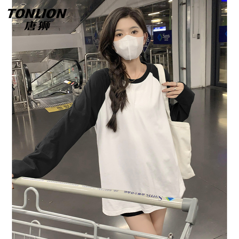 TONLION/唐狮 遮肉显瘦 女士长袖T恤