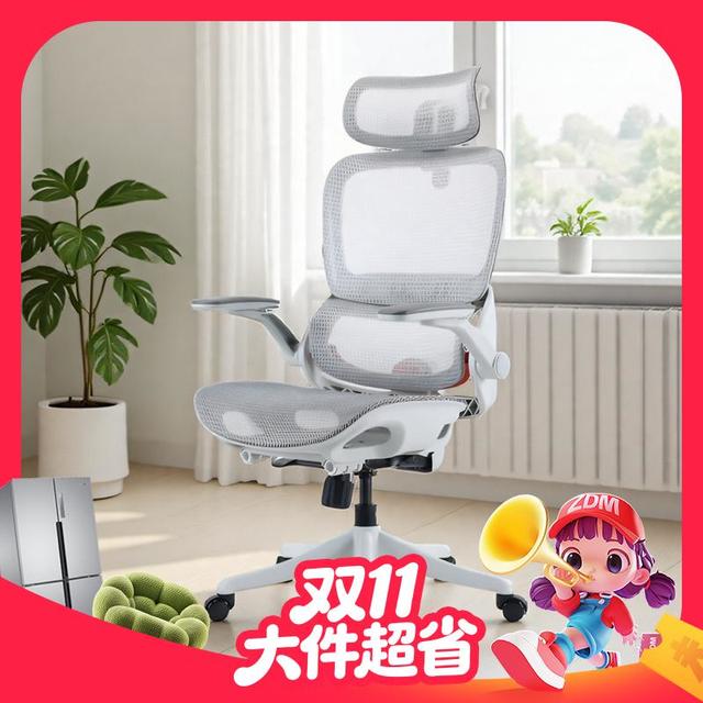 大件超省：西昊 B100Pro 人体工学椅 灰 弹弓骶枕+4D扶手
