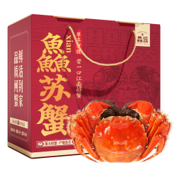 鱻谣 大闸蟹 公蟹4两 母蟹3两 8只 去绳足重 死蟹包赔