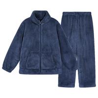 京东京造 抗静电珊瑚绒睡衣男士睡衣保暖家居服套装