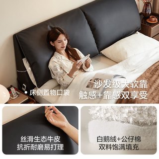  LINSY/林氏家居 储物床+床垫  1.5米×2米 胡桃色 1.5x2米