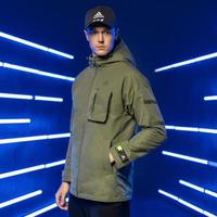 adidas 春秋季男款连帽工装服运动宽松夹克外套