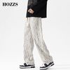 汉哲思 HOZZS 男士美式编织纹花裤子 春秋季外穿直筒长裤
