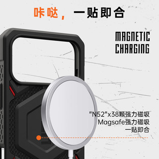 UAG适用苹果iPhone17ProMax手机壳尊贵系列磁吸轻薄防摔充电Magsafe凯芙拉个性时尚男女商务休闲户外 磁吸款尊贵系列-凯芙拉黑色 杜邦授权Kevlar