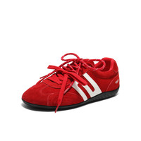 张凌赫同款百丽跑道方程式赛车鞋2025薄底红色德训鞋女鞋子预 43