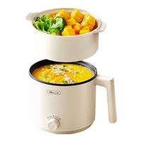 Bear 电煮锅 小电锅 电热锅 蒸煮一体多功能锅 宿舍泡面火锅 DRG-V17C2 配蒸笼