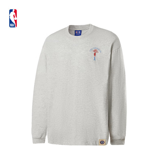 NBA 官方球场生活系列长袖T（库里/詹姆斯/东契奇/哈登/塔图姆） 浅灰(詹姆斯哈登) 2XL