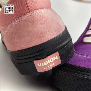 VISION STREET WEAR STICK复古经典低帮翻毛皮帆布鞋运动休闲板鞋男女多色 橡皮粉 42