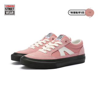 VISION STREET WEAR STICK复古经典低帮翻毛皮帆布鞋运动休闲板鞋男女多色 橡皮粉 42