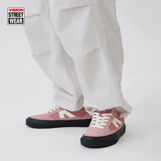 VISION STREET WEAR STICK复古经典低帮翻毛皮帆布鞋运动休闲板鞋男女多色 橡皮粉 42