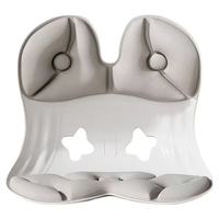 筏芯 人体工学腰靠 日本花瓣护腰坐垫 一体式双靠背靠垫 顶配PLUS版 星星款-高级灰 比BKT还舒服