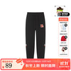 Hush Puppies 暇步士 童装儿童裤子2025秋冬季保暖简约舒适休闲裤子 钻石黑 170