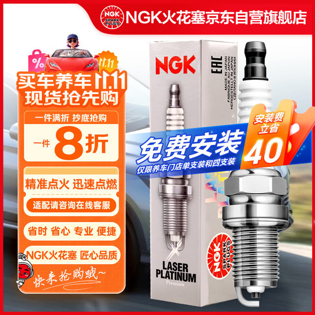 NGK 双铂金火花塞 四支