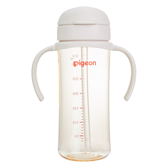 贝亲 自然成长翻盖直饮吸管奶瓶330ml  18月+  AA278