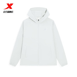 特步 防泼水外套训练服户外骑行服双层风衣运动服