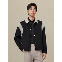 GXG男装低价多色多款休闲时尚大衣合集 GED10636694黑色翻领短大衣 S