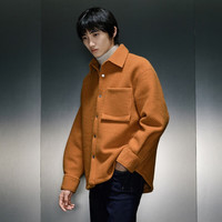 GXG男装低价多色多款休闲时尚大衣合集 GEX10626054橘色短款大衣 XL