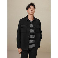 GXG男装低价多色多款休闲时尚大衣合集 GEX10625844黑色短款大衣 3XL