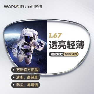 winsee 万新 官方旗舰 1.67高清极薄镜片+多镜框可选（支持邮寄和升级镜框）
