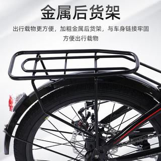 凤凰凤凰折叠自行车成人超轻便携男女式通勤休闲20寸单速橙色
