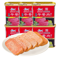 古龙优质午餐肉罐头340g*6罐 应急儿童早餐零食火腿肠烧烤火锅泡面
