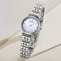 EMPORIO ARMANI 阿玛尼 白月光系列 贝母表盘 石英腕表 AR1763