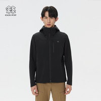 KOLON SPORT KOLON可隆风脊石墨烯软壳夹克防泼水防静电防风男女外套 黑色BK-男