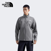 北面男防风防泼水软壳外套户外立领夹克TheNorthFace|8DNB 0UZ/珍珠灰 S