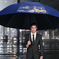 红叶 五人超大黑胶雨伞大号防风雨伞加粗加固 藏青色 10骨 摩托伞面伞下130cm
