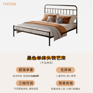  TIANTAN/天坛家具 现代简约 铁艺床  黑色床（不含床垫） 1.8*2.0m 1.0*2.0m