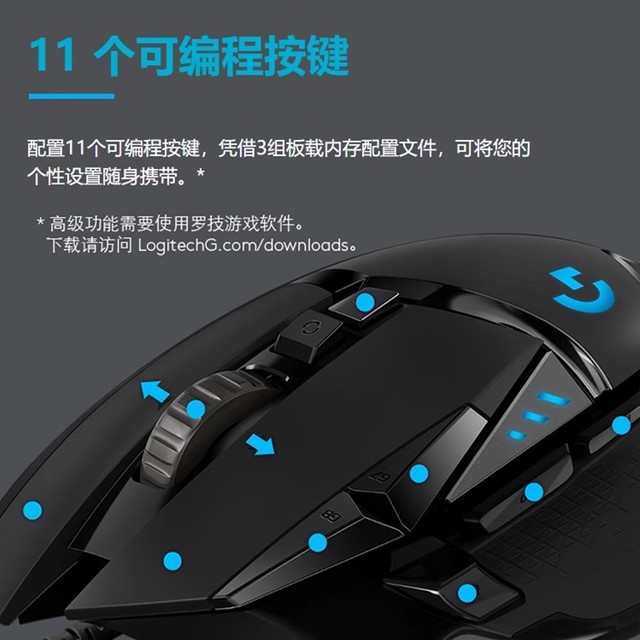 88VIP：罗技 logitech G502 SE 有线鼠标 25600DPI RGB
