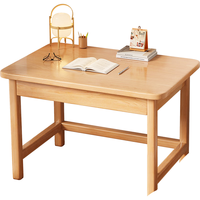 树浩实木书桌家用写字学习桌卧室电脑桌办公桌长方形小桌子工作台 【全实木】原木色-80*50cm