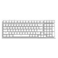 ROYAL KLUDGE RK R98三模99键电脑办公静音轴体可游戏无光ABS键帽白色轻羽轴 R98白色无光轻羽轴-三模静音轴