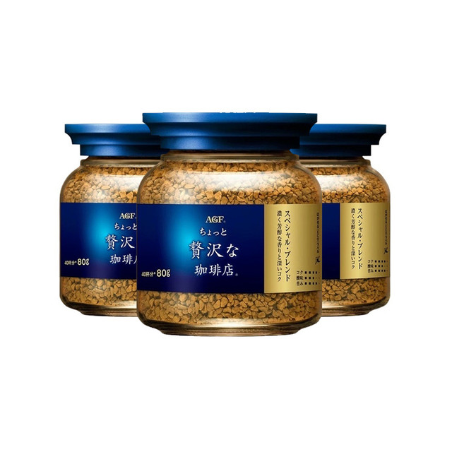 今日必买：AGF 日本进口美式黑咖啡原味80g*3瓶